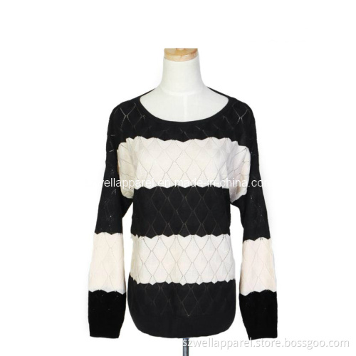 Lady Knitting Apparel Jacquard Pullover (SZWA-0938)